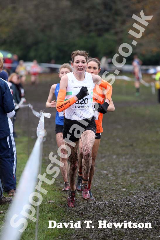 Caryl Jones 2nd in the senior womens race  2012 McCain Liverpool Cross Challenge.